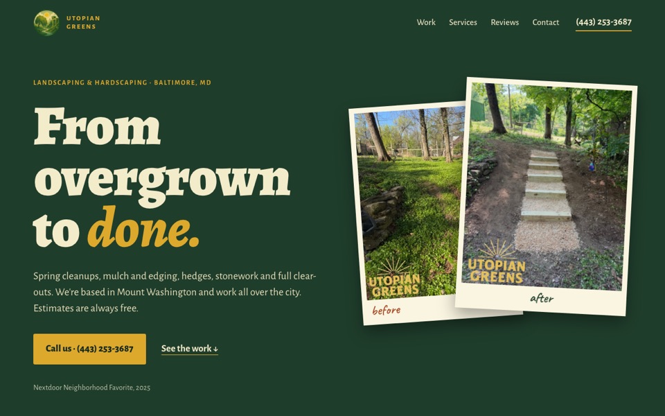 Utopian Greens home page