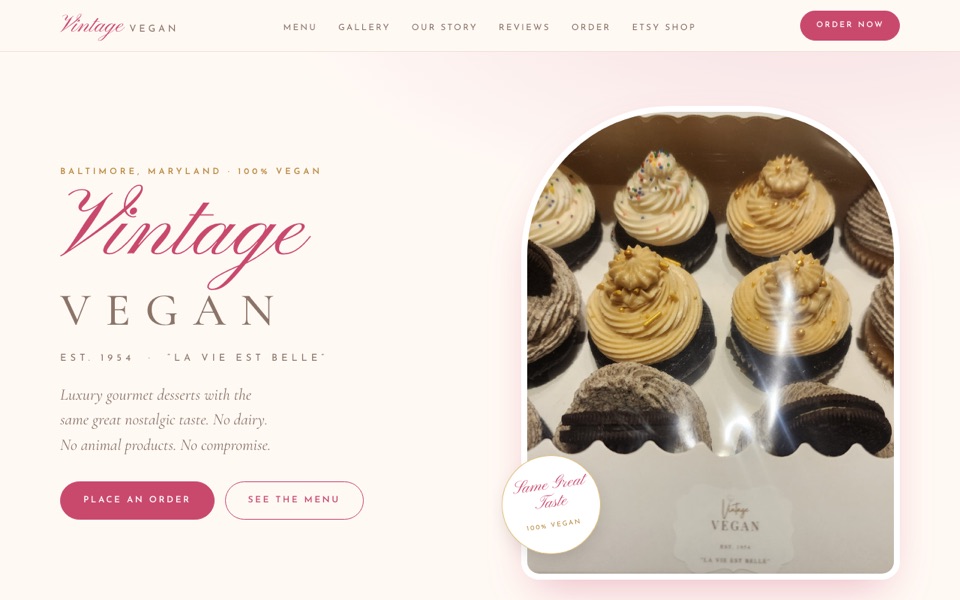 Vintage Vegan home page